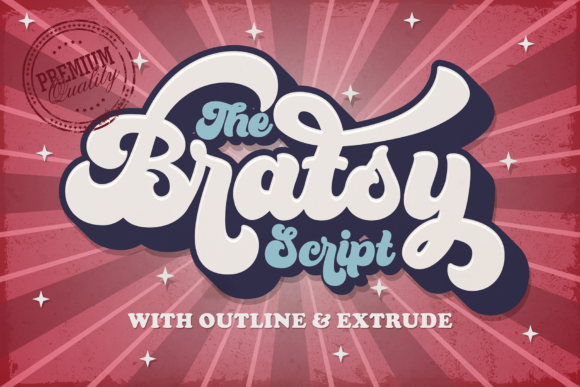 Bratsy: Crafting Nostalgic Charm with This Layered Retro Script