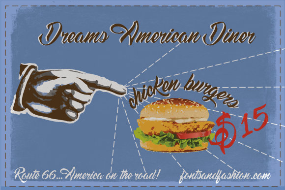 Dreams American Diner: Vintage Script for Modern Brands