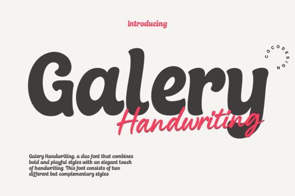 Galery Handwriting: The Font Duo for Modern Branding