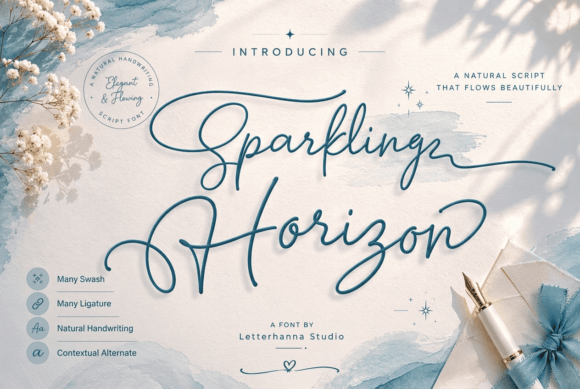 Sparkling Horizon: A Font with Golden Hour Soul