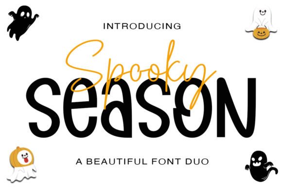 Spooky Season: A Stylish Duo Font for Elegant Projects