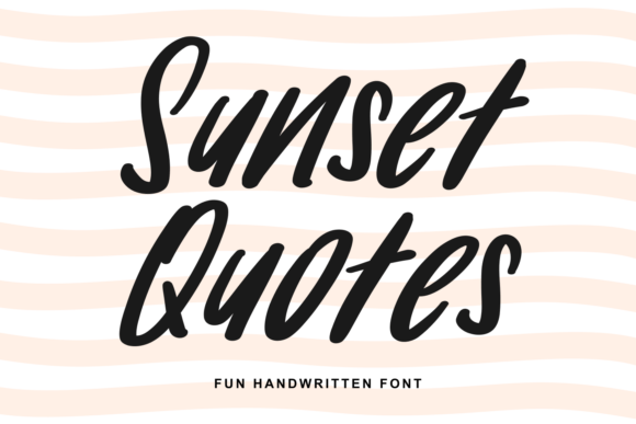 Sunset Quotes: A Handwritten Font for Heartfelt Design