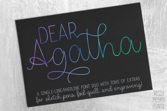 Unleash Your Creativity with Dear Agatha (Single Line)