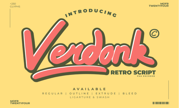Verdonk: A Bold Retro Script with Modern Muscle